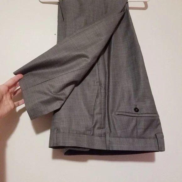 Express Gray Suit (blazer&pants) Matching Photographer & Producer Wool Blend Set - Picture 8 of 12